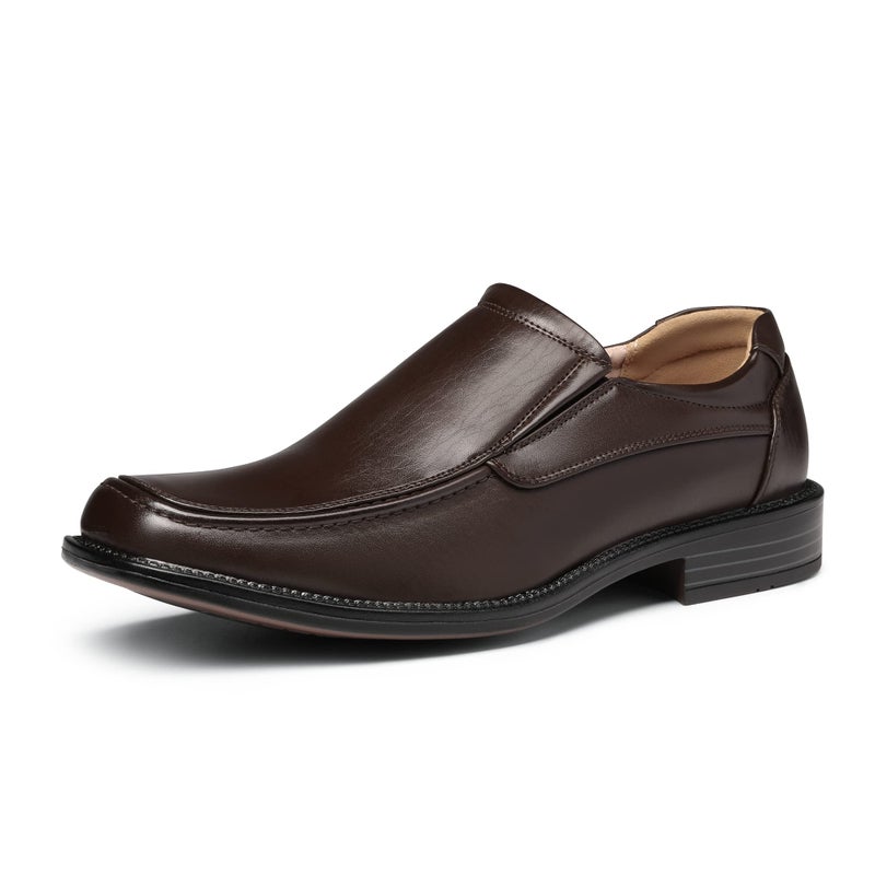 Bruno Marc Men's Goldman-02 Slip on Leather Lined Square Toe Dress Loafers Shoes for Casual Weekend Formal Work,Size 10.5,Dark/Brown,GOLDMAN-02 - Image 1